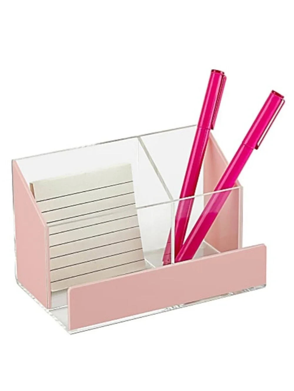 RealSpace Acrylic Desk Organizer- Pink